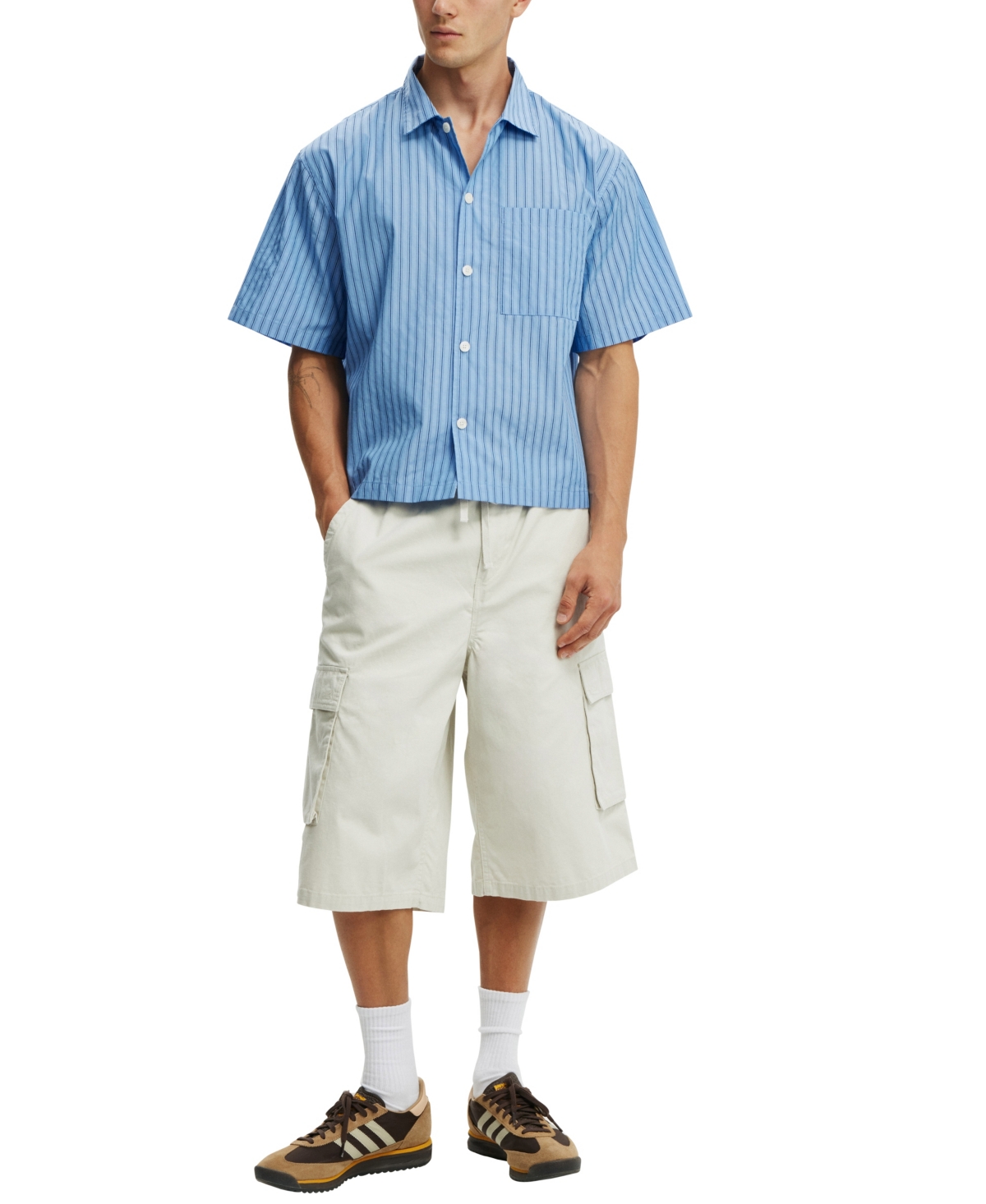 COTTON ON MEN'S SUPER BAGGY CARGO SHORTS 