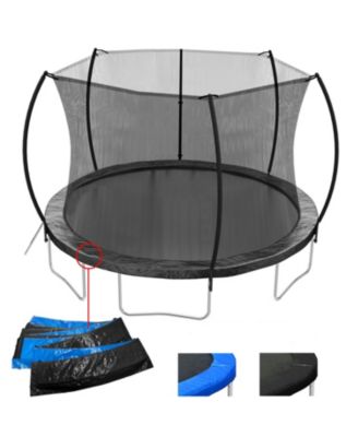 Streamdale 12FT Trampoline (Double-side color pad), Trampoline for Kids and Adults with Enclosure Net and Ladder,Curved fence pole