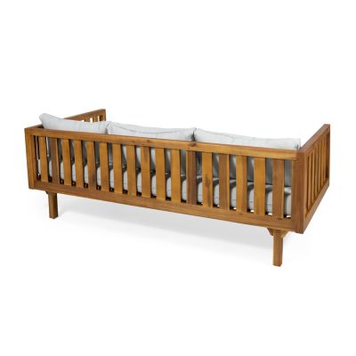 Streamdale Stunning Acacia Wood Daybed with Water-Resistant Cushions