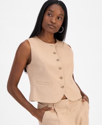 Women's Button-Front Vest, Exclusively at Macy's 