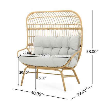 Streamdale Palos Outdoor Wicker Loveseat - Light Brown