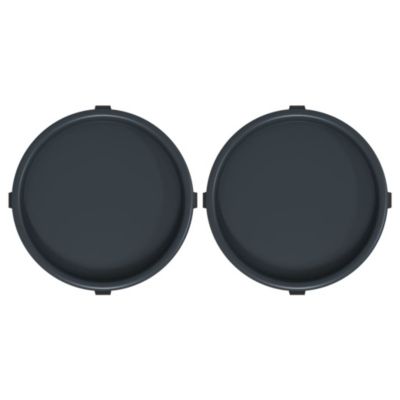 Plant Trolleys with Wheels 2 pcs Gray Diameter 13.4" 77.2 lb