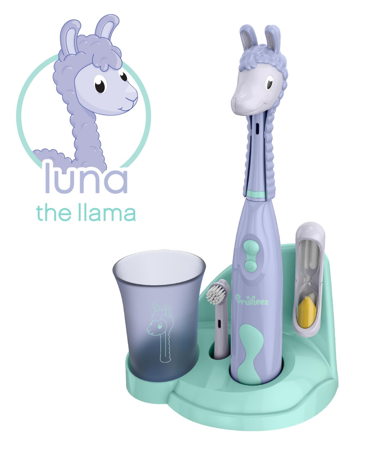 Brusheez Luna The Llama Kid's Electric Toothbrush Set In Multi-color