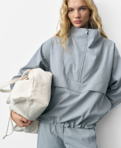 Женские куртки MANGO Zipped Oversized Parka Coat