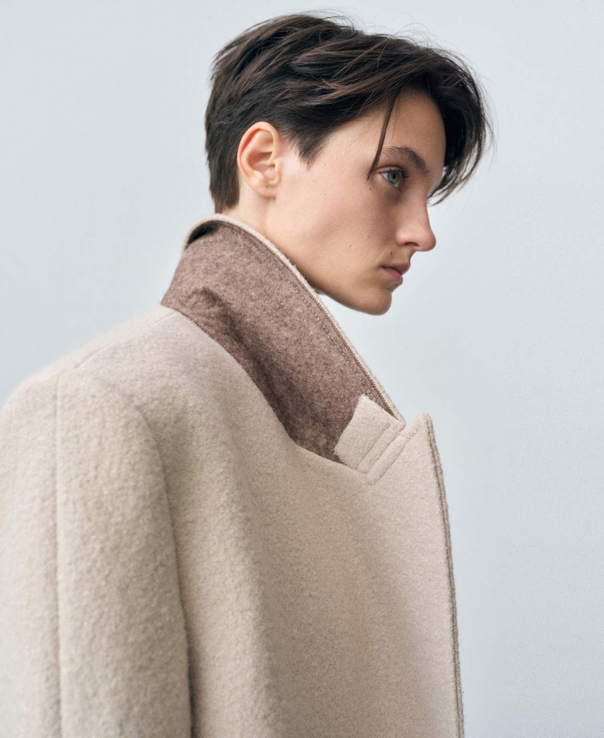 Shop Mango Women's Structured Virgin Wool Coat In Light,pastel Gray