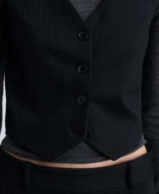 Women's Pinstriped Suit Vest