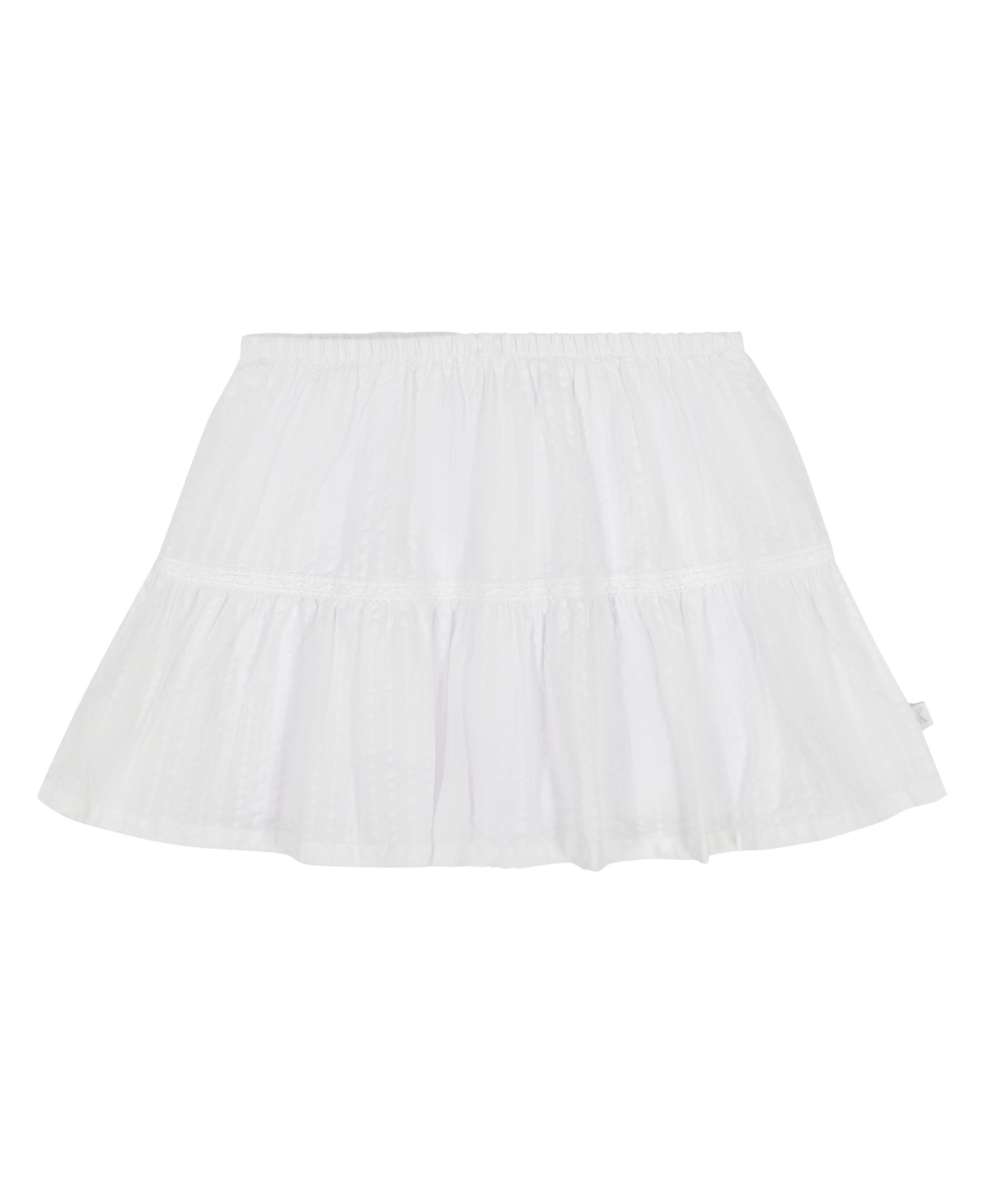 Shop Calvin Klein Big Girls Seersucker Skort In White