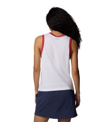 売れ筋商品|||コロンビア カットソー トップス レディース Women's Rolling Bend Graphic Ringer Top Spray, Elevated Script Columbia Women's Rolling Bend Graphic Ringer Tank Top - Macy's