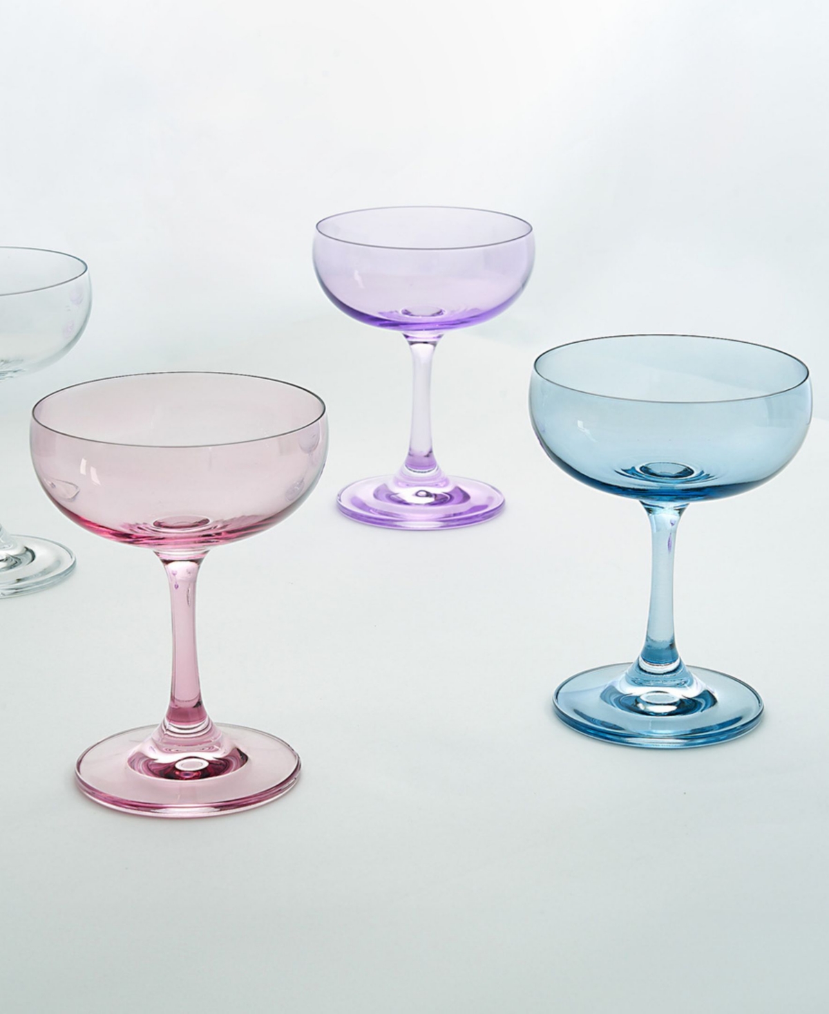 Godinger Veneto Ballet Champagne Coupe Glasses, Set Of 4 In Pink