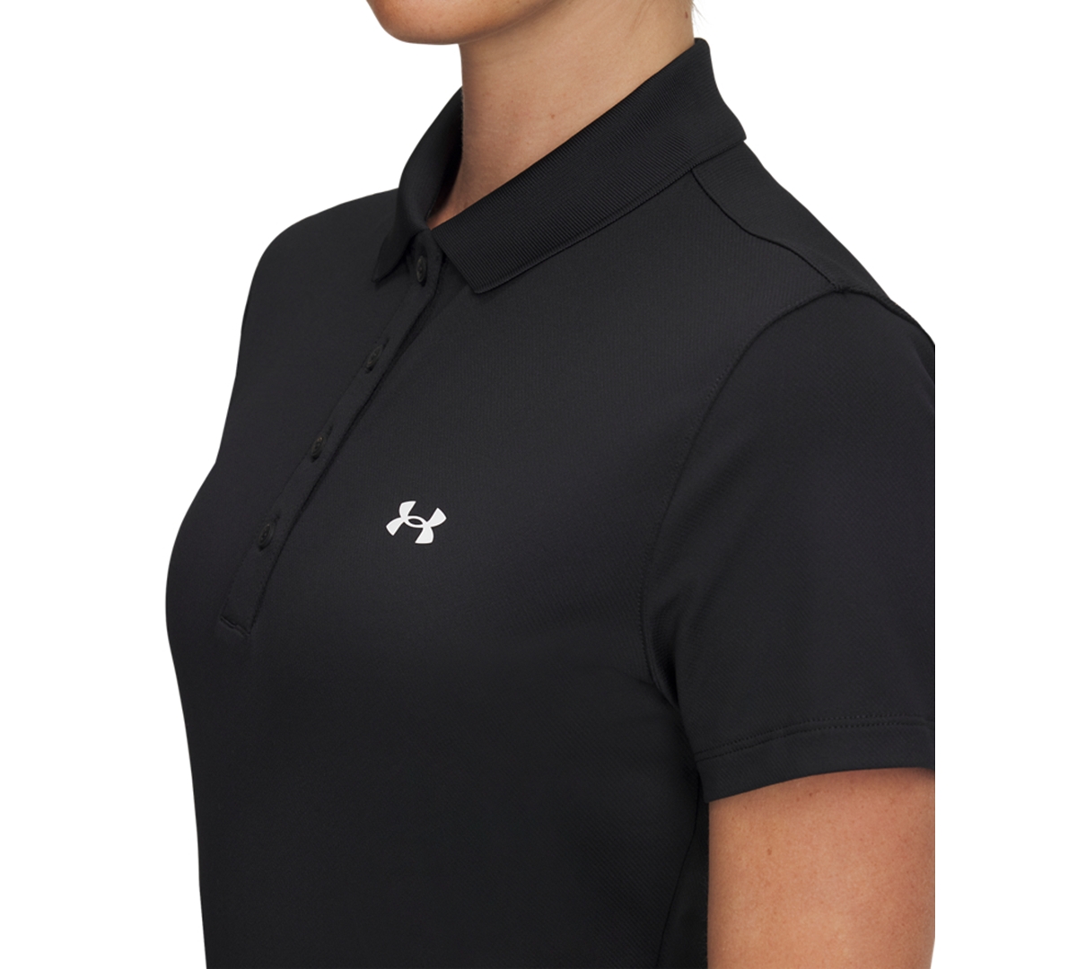 Shop Under Armour Women's Ua Active Golf Polo Shirt In Black