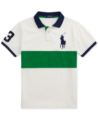 Men's Custom Slim Fit Big Pony Mesh Polo Shirt