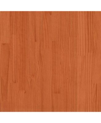 Patio Sofa 2-Seater with Footstool Wax Brown Solid Wood Pine