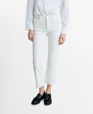 MANGO - Women's Sienna Flared Cropped Jeans