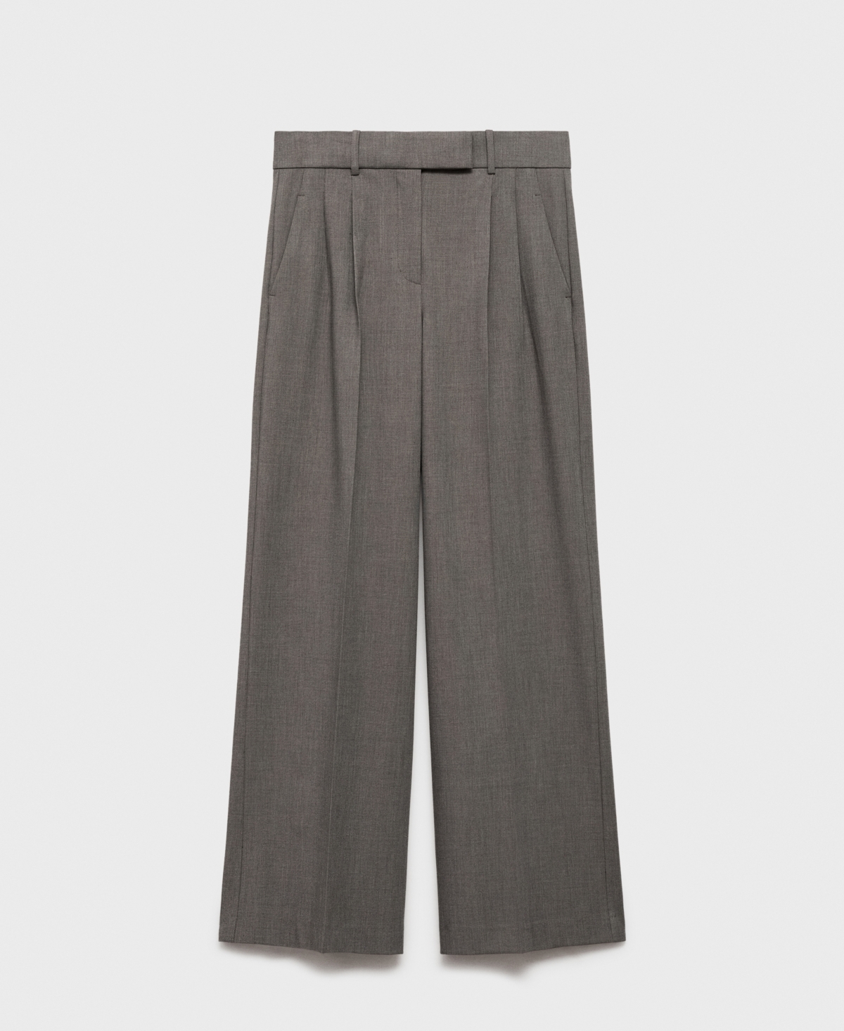 Shop Mango Women's Wide Leg Suit Trousers In Brown