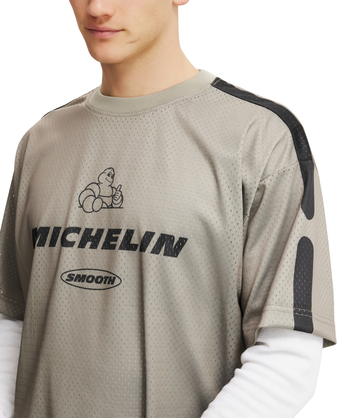 COTTON ON MEN'S MICHELIN CREW NECK MESH T-SHIRT 