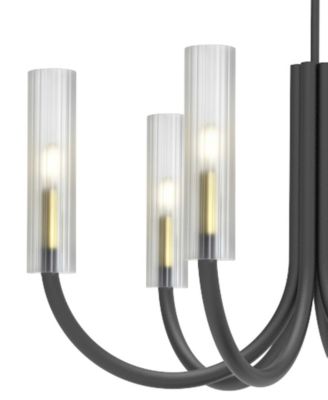 21.75" Metal Wand 6 Light LED Chandelier