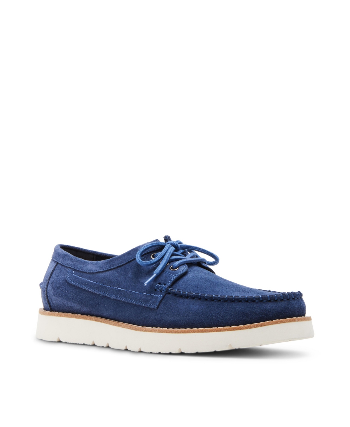 Men's Kayhil Moc Toe Dress Casual Sneaker - Navy suede