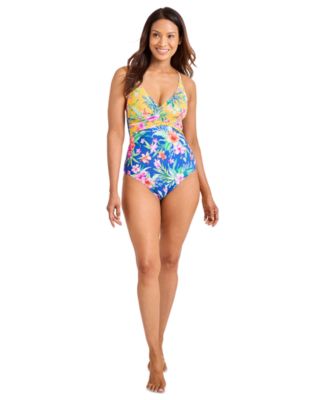 Tommy Bahama - Women's Twist-Front Colorblocked Swimsuit