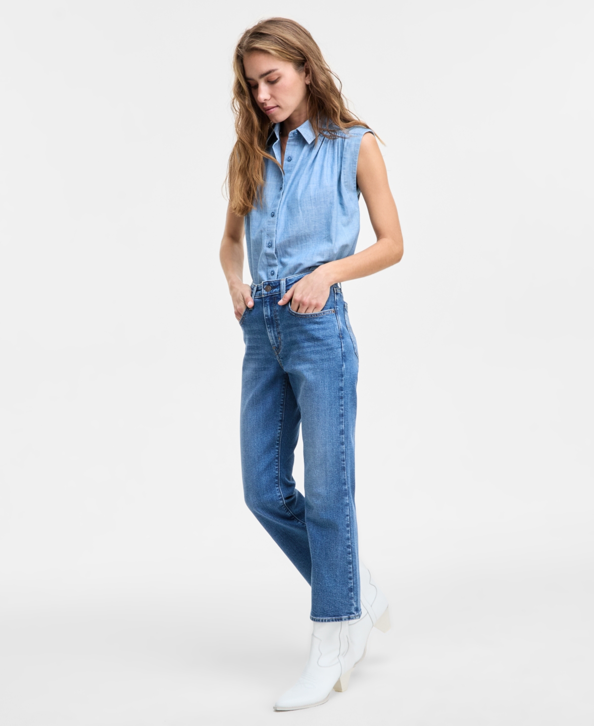 Shop Levi's Women's 725 High-rise Kick Boot Jeans In Rejected