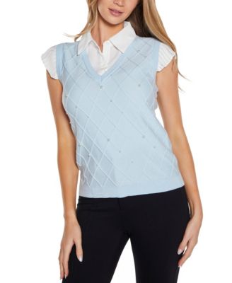 Women's Two-Fer Pullover Sweater