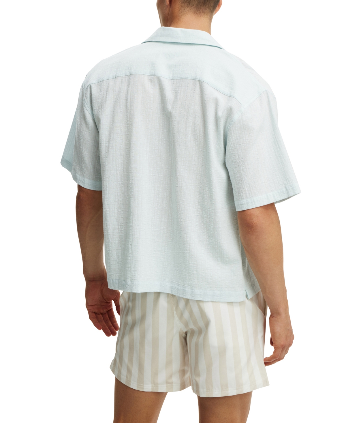 Shop Cotton On Men's Stretch Swim Shorts In Stone Empire State
