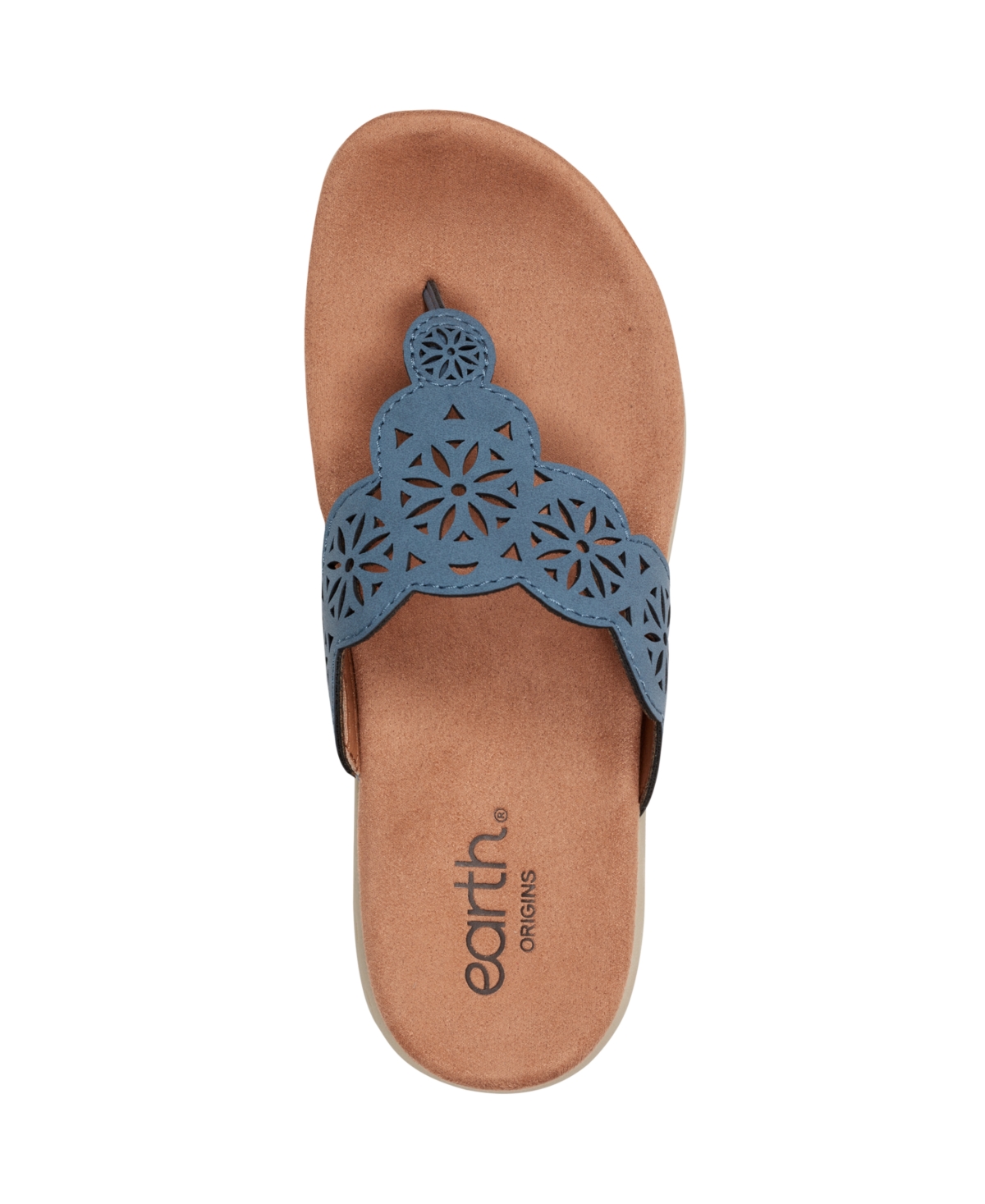 Shop Earth Women's Sadie T-strap Flat Sandals In Blue