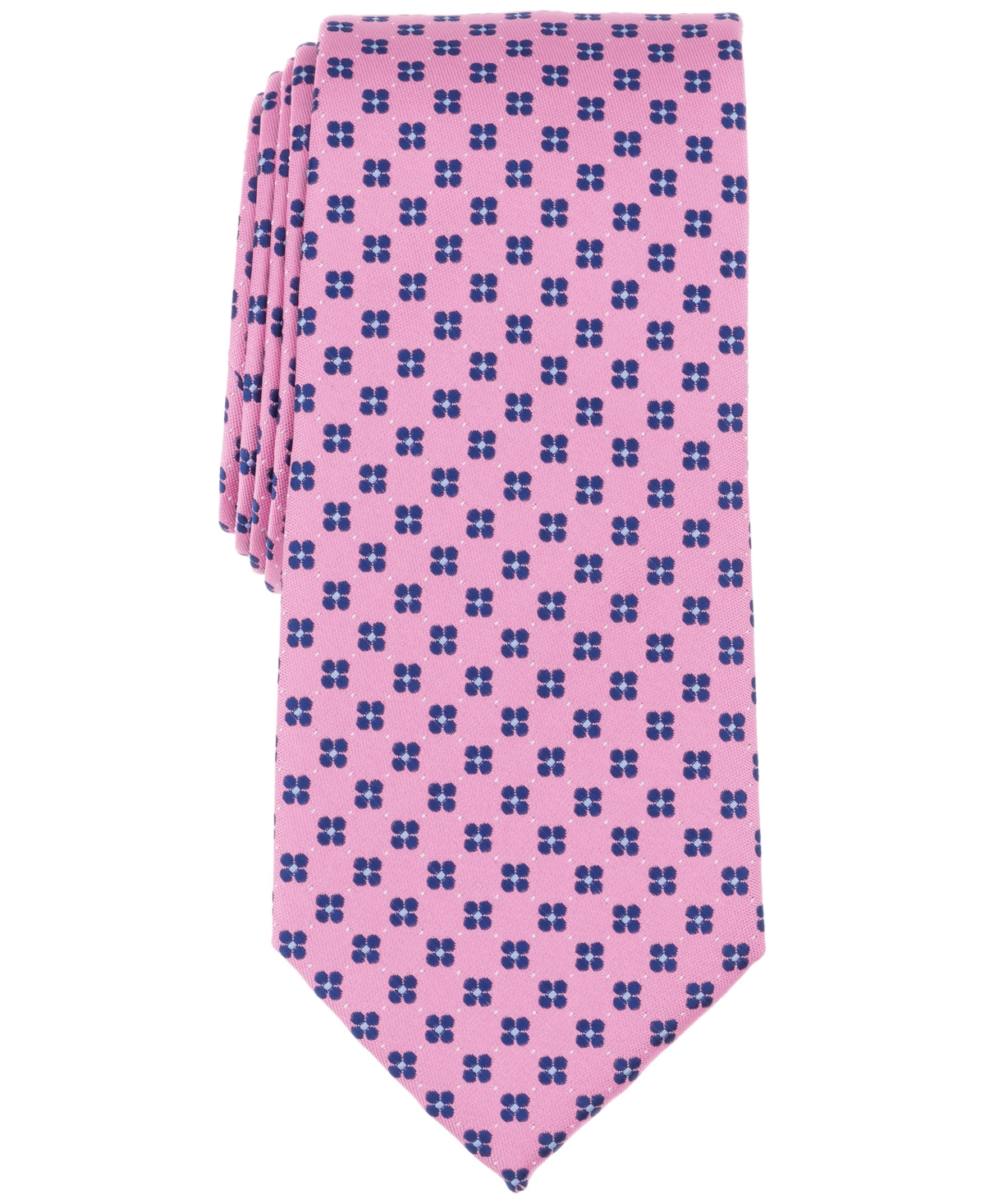 Club Room Men's Dovekie Box-pattern Tie, Exclusively At Macy's In Pink