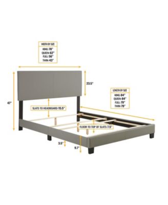 Florence Leatherette Upholstered Platform Bed Frame with Adjustable Headboard - Boyd Sleep