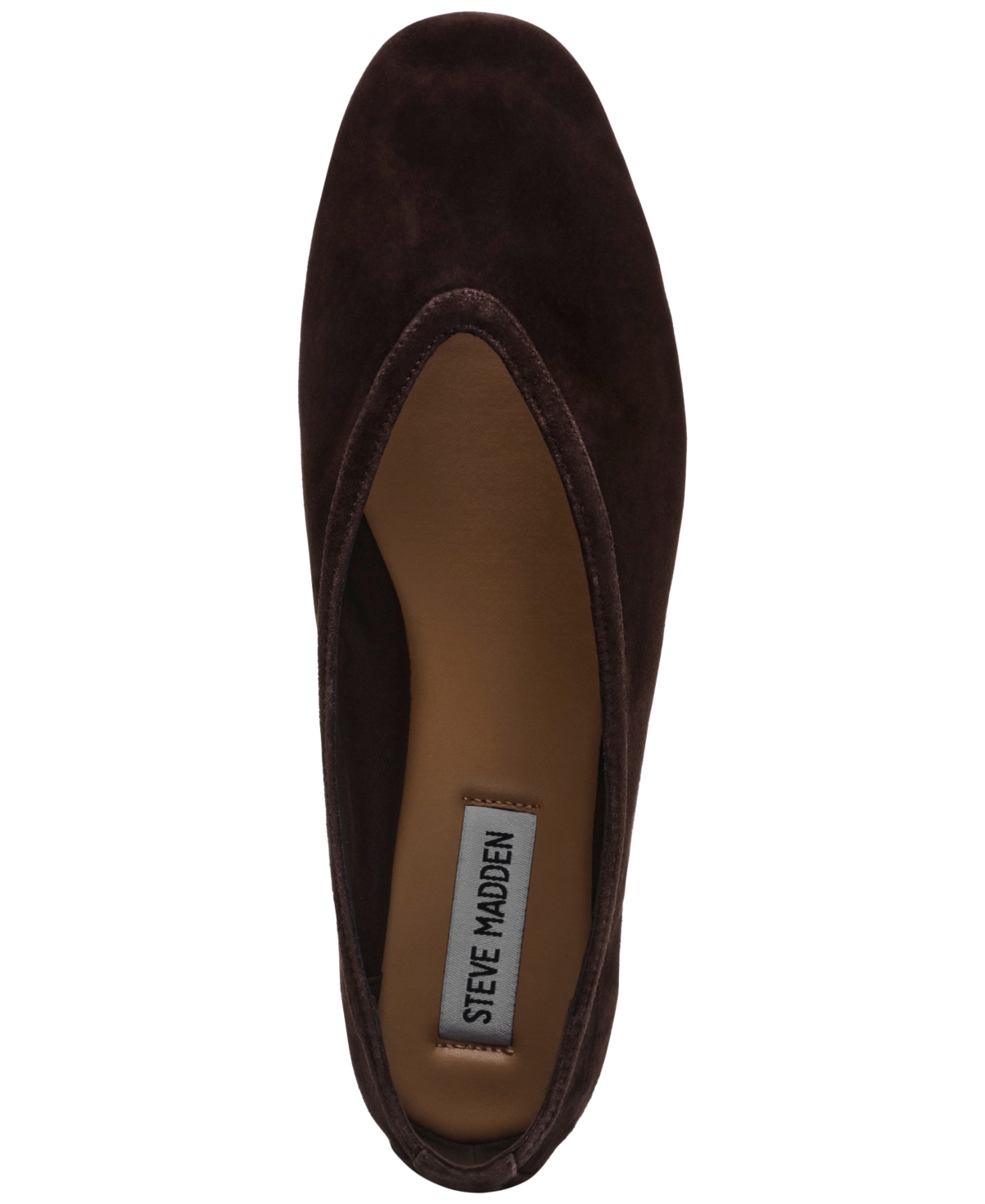 Shop Steve Madden Women's Leni Snip-toe Flats In Chocolate Suede