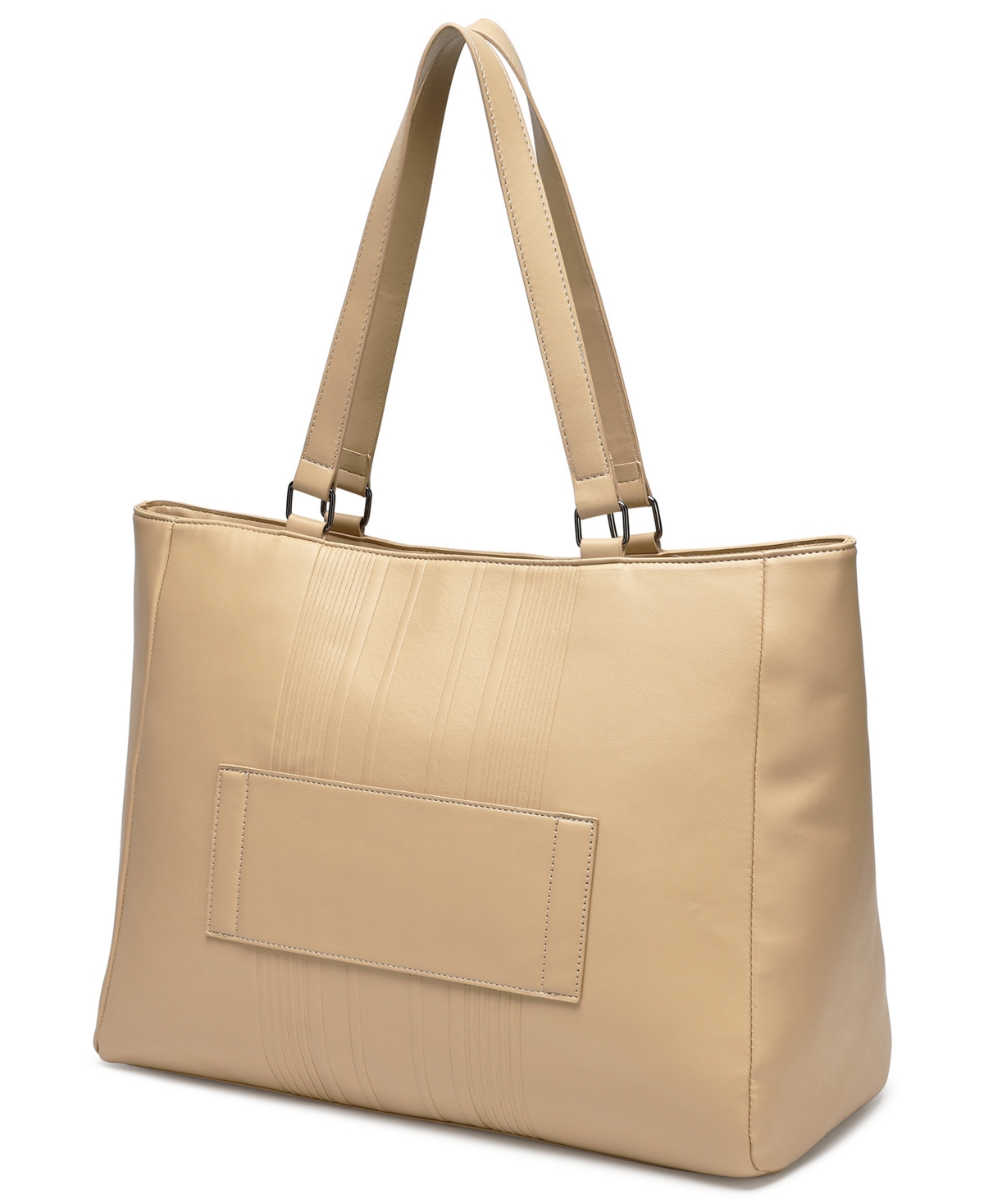 Elle Roamer 24l Vegan Leather Weekender Tote Bag In Nude