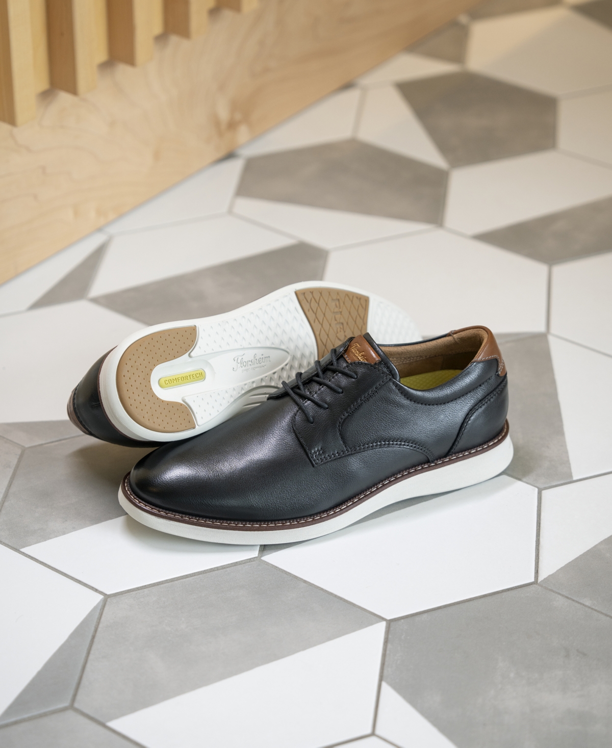 Florsheim Men's Launch Plain Toe Oxford In Black Multi