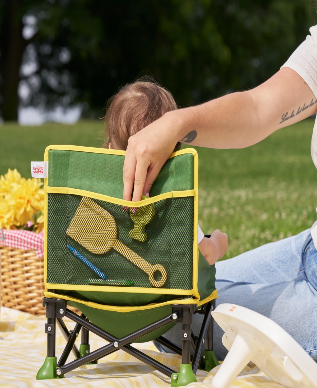 Bright Starts Baby John Deere Pop 'n Sit Portable Booster Seat In Multi