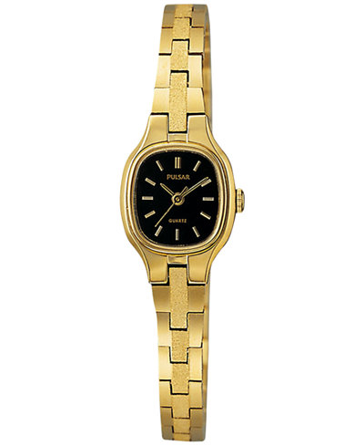 Pulsar Women's Dress Gold-Tone Stainless Steel Bracelet Watch 16mm PPH552