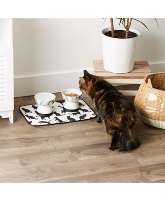 Cat Silhouette Pet Mat, Cat Silhouette, 12x18"