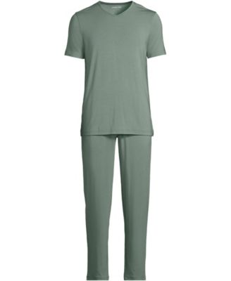 Men's Short Sleeve Cooling Knit V-Neck Pajama Set