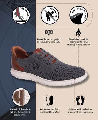 Men's Victory Street Hands-Free Slip On Technology Lightweight Mesh Oxfords