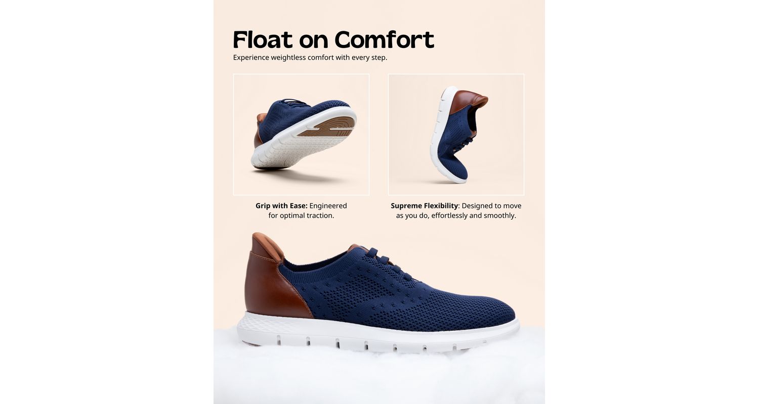 Men's Victory Street Hands-Free Slip On Technology Lightweight Mesh Oxfords