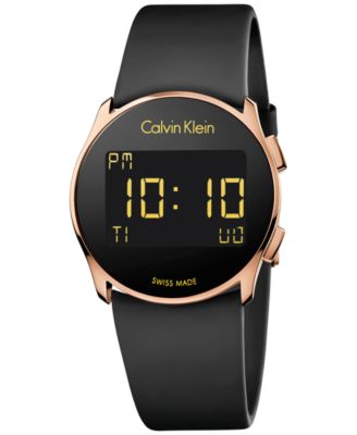 Calvin Klein - Women's Swiss Digital Future Black Rubber Strap Watch 39mm K5B236D1