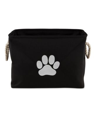 Bone Dry Collapsible Pet Storage Bin with Rope Handles Solid Paw Print