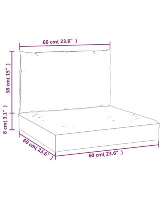 Pallet Cushions 2 pcs Light Blue Oxford Fabric