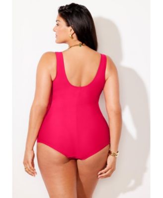 Women's Sarong Front One Piece Swimsuit