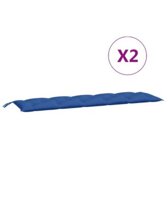 Garden Bench Cushions 2 pcs Blue 70.9"x19.7"x2.8" Oxford Fabric