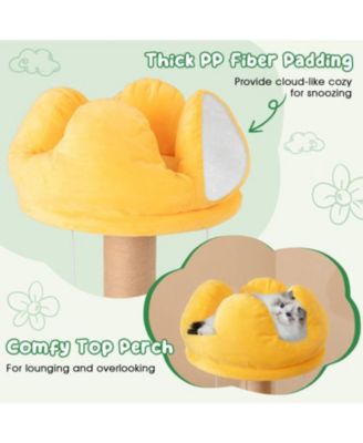 Multi-Level Cat Tree with Plush Padded Perch & Fruit-Shaped Platforms Fun & Cozy Play Tower for Cats