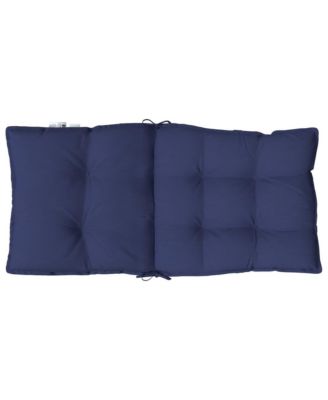 Lowback Chair Cushions 6 pcs Navy Blue Oxford Fabric