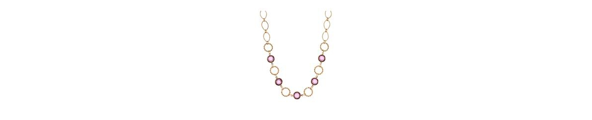 2028 14k Gold Dipped Purple Crystal Channel Set Necklace In Purple