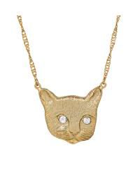 Crystal Cat Face Necklace