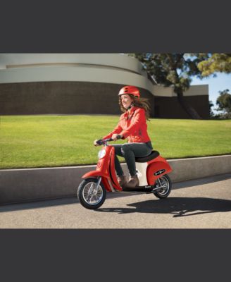 Pocket Mod Hot Rod, Mini Euro 24V Electric Ride-on Retro Scooter, Red