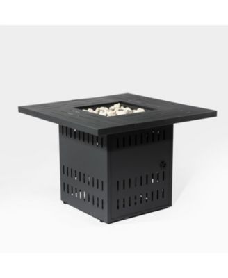 Streamdale 34inches Steel fire pit table Gas Fire Pit for Outdoor Outside Patio Deck and Garden Black