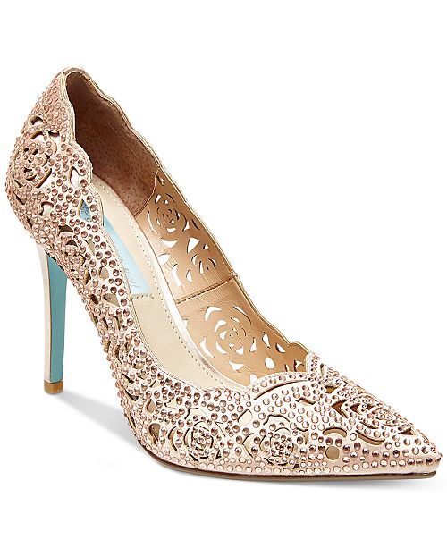 macy's blue pumps