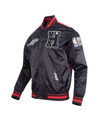 Men's and Women's Black 2025 NBA All-Star Game x HBCU Full-Snap Satin Jacket